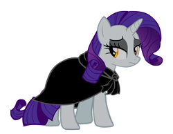 Size: 900x700 | Tagged: safe, artist:rarity6195, imported from derpibooru, rarity, pony, dark side, darth sidious, emperor palpatine, sad, sith, sithity, solo, star wars, yellow eyes