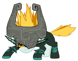 Size: 950x750 | Tagged: safe, artist:tristkiller, imported from derpibooru, pony, midna, ponified, simple background, solo, the legend of zelda