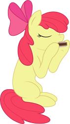 Size: 3928x6908 | Tagged: safe, artist:deadparrot22, imported from derpibooru, apple bloom, pony, female, harmonica, musical instrument, simple background, solo, transparent background