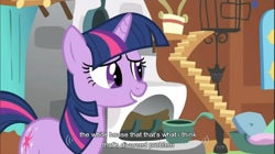Size: 856x478 | Tagged: safe, imported from derpibooru, screencap, twilight sparkle, dragon quest, youtube caption