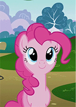 Size: 156x219 | Tagged: safe, imported from derpibooru, pinkie pie, cute, face, gif, non-animated gif, stare