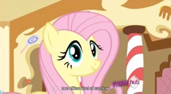 Size: 635x347 | Tagged: safe, imported from derpibooru, screencap, fluttershy, youtube caption