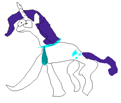 Size: 440x376 | Tagged: artist needed, safe, imported from derpibooru, rarity, pony, unicorn, 1000 hours in ms paint, badly drawn ponies, female, mare, ms paint, necktie, simple background, solo, stylistic suck, white background