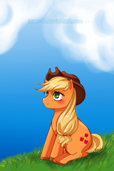 Size: 709x1063 | Tagged: safe, artist:innerd, imported from derpibooru, applejack, earth pony, pony, female, solo