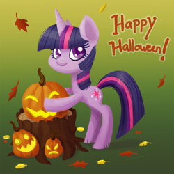 Size: 1500x1500 | Tagged: safe, artist:adailey, imported from derpibooru, twilight sparkle, food, halloween, jack-o-lantern, pumpkin