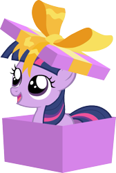 Size: 427x636 | Tagged: dead source, safe, artist:elppa, imported from derpibooru, twilight sparkle, pony, box, cute, female, filly, filly twilight sparkle, pony in a box, present, simple background, solo, transparent background