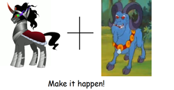 Size: 1072x557 | Tagged: safe, artist:peachiekeenie, imported from derpibooru, grogar, king sombra, season 3, cloven hooves, exploitable meme, grogar (g1), hilarious in hindsight, make it happen, male, meta, ram