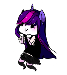 Size: 800x891 | Tagged: safe, artist:paipuru, imported from derpibooru, twilight sparkle, human, eared humanization, female, horned humanization, humanized, simple background, solo