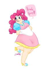 Size: 590x900 | Tagged: safe, artist:xxdaimonxx, imported from derpibooru, pinkie pie, human, chubby, fat, humanized, pudgy pie