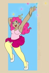 Size: 499x740 | Tagged: safe, artist:kristaia, imported from derpibooru, pinkie pie, human, humanized