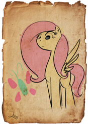 Size: 748x1067 | Tagged: safe, artist:swomswom, imported from derpibooru, fluttershy, pony, cutie mark, female, solo