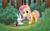 Size: 1920x1200 | Tagged: safe, artist:mysticalpha, imported from derpibooru, angel bunny, fluttershy, crossover, forest, poké ball, pokéball, pokémon, wallpaper