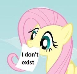 Size: 324x309 | Tagged: safe, imported from derpibooru, fluttershy, existential crisis, exploitable meme, fluttershy's note meme, meme, note, the treachery of images