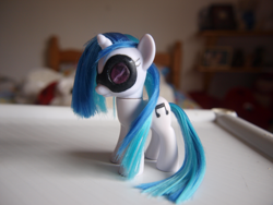 Size: 1094x821 | Tagged: safe, artist:baked-bads, imported from derpibooru, dj pon-3, vinyl scratch, pony, brushable, custom, customized toy, glasses, irl, photo, solo, toy