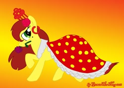 Size: 947x676 | Tagged: safe, artist:gonzahermeg, imported from derpibooru, oc, oc only, oc:olé españa, beauty mark, clothes, country, dress, nation ponies, spain