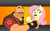 Size: 1920x1200 | Tagged: safe, artist:joey darkmeat, artist:vexx3, color edit, edit, imported from derpibooru, fluttershy, human, pegasus, pony, colored, crossover, duo, fake eyebrows, fake moustache, heavy, looking at you, moustache, team fortress 2, wallpaper, wat