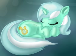 Size: 586x433 | Tagged: dead source, safe, artist:cocolli, imported from derpibooru, lyra heartstrings, pony, cute, female, lyrabetes, sleeping, solo