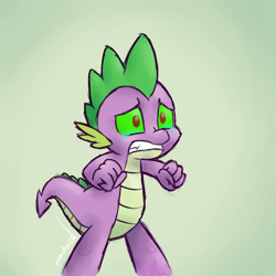 Size: 800x800 | Tagged: safe, artist:ponchuzn, imported from derpibooru, spike, the crystal empire, crystal empire, greatest fear, sombra eyes