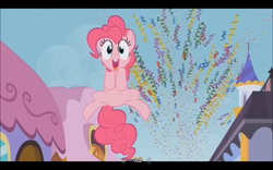 Size: 1024x640 | Tagged: safe, imported from derpibooru, screencap, pinkie pie, the crystal empire, xd, youtube caption