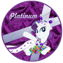 Size: 554x554 | Tagged: safe, artist:princemars, imported from derpibooru, princess platinum, rarity, pony, solo, stamp, text