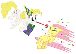 Size: 4000x2871 | Tagged: safe, artist:draikjack, artist:lauren faust, imported from derpibooru, posey, surprise, g1, g1 to g4, g4, generation leap, recolor, simple background, transparent background, vector