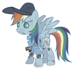 Size: 900x829 | Tagged: safe, artist:avastindy, imported from derpibooru, rainbow dash, robot, dashbot, mare vs machine, rainbot dash, scout, team fortress 2