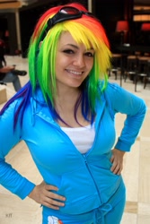 Size: 2592x3888 | Tagged: safe, imported from derpibooru, rainbow dash, human, cosplay, irl, irl human, photo, solo