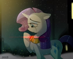 Size: 1311x1064 | Tagged: dead source, safe, artist:skyart301, artist:skyline19, imported from derpibooru, rarity, pony, crying, fire ruby, sad, snow, snowfall, snowflake, solo