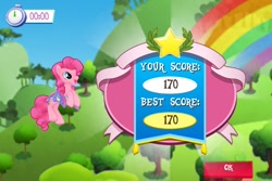 Size: 960x640 | Tagged: safe, imported from derpibooru, screencap, pinkie pie, earth pony, pony, clear the skies, gameloft, glimmer wings