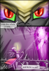 Size: 1100x1602 | Tagged: dead source, safe, artist:bonaxor, imported from derpibooru, king sombra, comic:corruption, comic