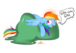 Size: 900x629 | Tagged: safe, artist:affanita, imported from derpibooru, rainbow dash, exploitable meme, gak