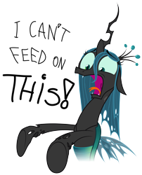 Size: 4043x5000 | Tagged: safe, artist:zutheskunk, imported from derpibooru, queen chrysalis, changeling, .svg available, absurd resolution, female, i can't clop to this, image macro, reaction image, solo, underhoof, vector