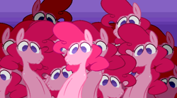 Size: 746x412 | Tagged: safe, artist:mangneto, imported from derpibooru, pinkie pie, earth pony, pony, too many pinkie pies, clone, clones, female, fun fun fun, mare, multeity, pinkie clone, too much pink energy is dangerous