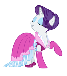 Size: 3000x3394 | Tagged: dead source, safe, artist:thatsgrotesque, imported from derpibooru, rarity, pony, too many pinkie pies, spoiler:s03, clothes, dress, female, simple background, solo, transparent background, vector