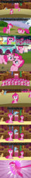 Size: 640x3600 | Tagged: safe, edit, edited screencap, imported from derpibooru, screencap, pinkie pie, earth pony, pegasus, pony, too many pinkie pies, caption, clone, comic, female, imminent death, mare, meta, murder, pinkie clone, pinkie clone debate, pinkie tyrone, scared, screencap comic, sitting, text, theory, what were they thinking, you know for kids