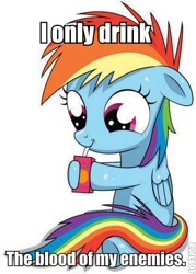 Size: 323x450 | Tagged: safe, imported from derpibooru, rainbow dash, filly, image macro, juice box