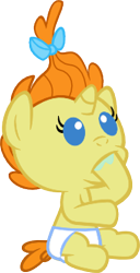 Size: 211x412 | Tagged: safe, artist:fineprint-mlp, imported from derpibooru, pumpkin cake, .svg available, baby, diaper, hoof sucking, simple background, sucking, svg, transparent background, vector