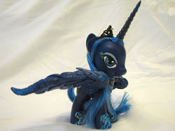 Size: 551x413 | Tagged: safe, artist:ellisarts, imported from derpibooru, princess luna, pony, brushable, custom, customized toy, irl, photo, solo, toy