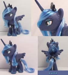 Size: 1304x1438 | Tagged: safe, artist:modern-warmare, imported from derpibooru, princess luna, pony, brushable, custom, customized toy, irl, photo, solo, toy