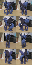 Size: 1200x2400 | Tagged: safe, artist:amandkyo-su, imported from derpibooru, princess luna, pony, brushable, custom, customized toy, irl, photo, s1 luna, solo, toy