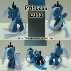 Size: 900x900 | Tagged: safe, artist:animeamy, imported from derpibooru, nightmare moon, princess luna, pony, brushable, custom, customized toy, irl, photo, solo, toy