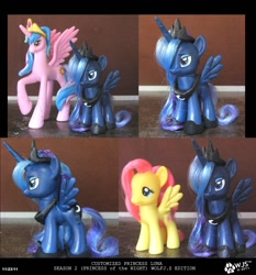 Size: 1250x1340 | Tagged: safe, artist:wolfjedisamuel, imported from derpibooru, fluttershy, princess celestia, princess luna, pony, brushable, custom, customized toy, irl, photo, toy