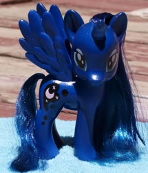 Size: 1336x1552 | Tagged: safe, artist:agony-roses, imported from derpibooru, princess luna, pony, custom, customized toy, irl, photo, solo, toy