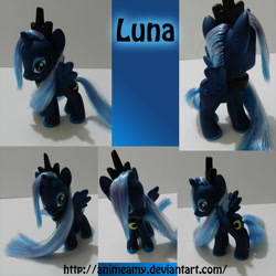 Size: 1000x1000 | Tagged: safe, artist:animeamy, imported from derpibooru, princess luna, pony, brushable, custom, customized toy, irl, photo, solo, toy