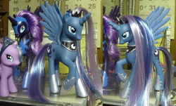 Size: 1139x690 | Tagged: safe, artist:lonewolf3878, imported from derpibooru, nightmare moon, princess luna, pony, brushable, custom, customized toy, irl, photo, toy