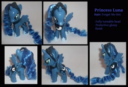 Size: 2696x1828 | Tagged: safe, artist:gryphyn-bloodheart, imported from derpibooru, princess luna, pony, brushable, custom, customized toy, irl, photo, solo, toy