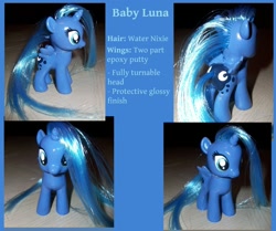 Size: 2180x1820 | Tagged: safe, artist:gryphyn-bloodheart, imported from derpibooru, princess luna, pony, brushable, custom, customized toy, female, filly, irl, photo, solo, toy