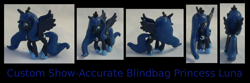 Size: 2216x736 | Tagged: safe, artist:gryphyn-bloodheart, imported from derpibooru, princess luna, pony, custom, customized toy, irl, photo, solo, toy