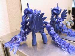 Size: 872x654 | Tagged: safe, artist:thiefofcookies, artist:zaphy1415926, imported from derpibooru, princess luna, pony, custom, customized toy, irl, photo, sculpture, solo