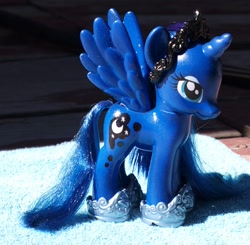 Size: 1742x1704 | Tagged: safe, artist:agony-roses, imported from derpibooru, princess luna, pony, custom, customized toy, irl, photo, solo, toy